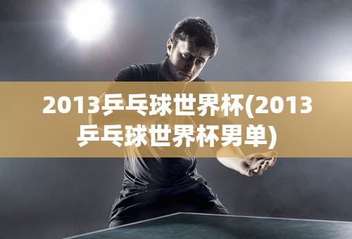 2013乒乓球世界杯(2013乒乓球世界杯男单)